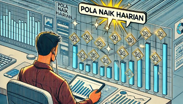 Pola Naik Angka Pendek Harian